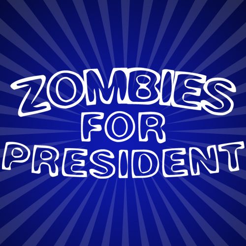 Zombies for President halloween iron on transfer
